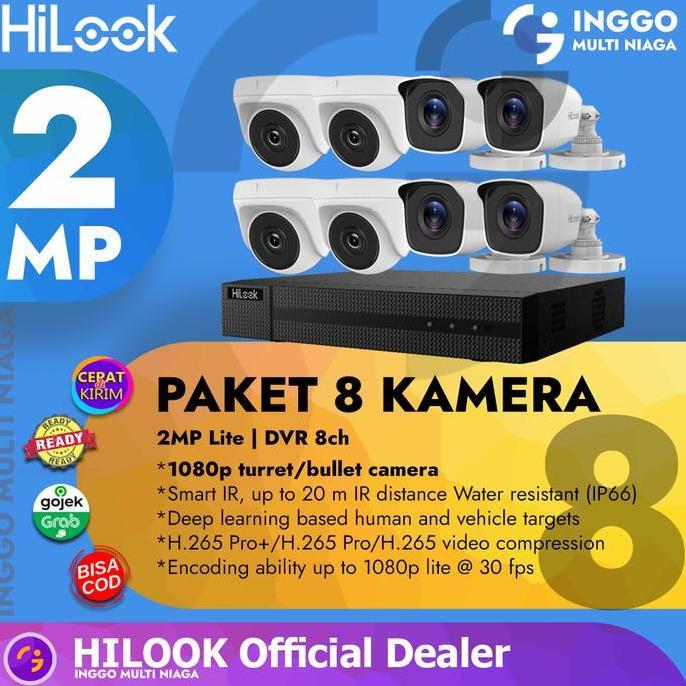 Promo Paket Cctv 8 Kamera 2Mp Hilook Murah Hdd 1Tb