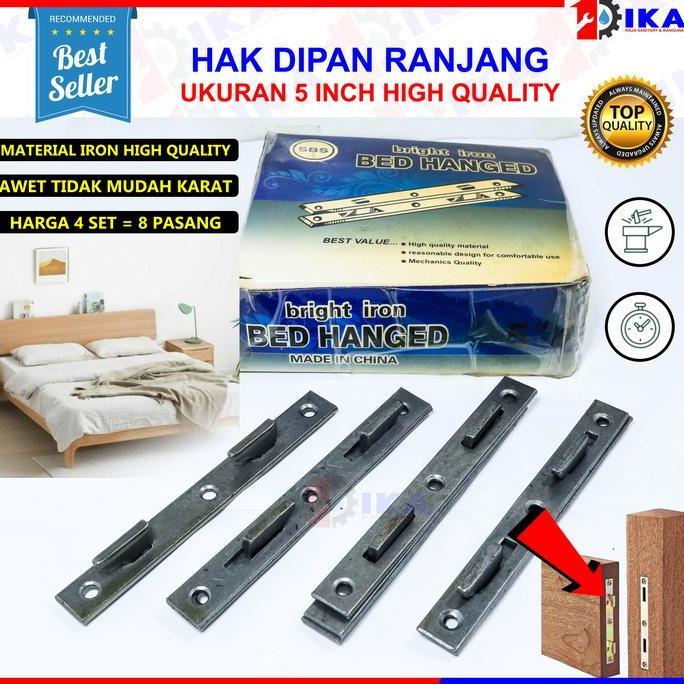 REVOSHOP Hak Dipan Ranjang 5" inch ( 1Set 4Psg ) / Bed Fitting / Bracket Ranjang Besi Tebal Kuat