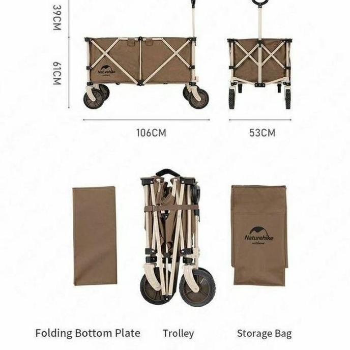 Grosir Troli Lipat Naturehike Tc02 Nh20Pj005 Folding Trolley Gerobak Dorong