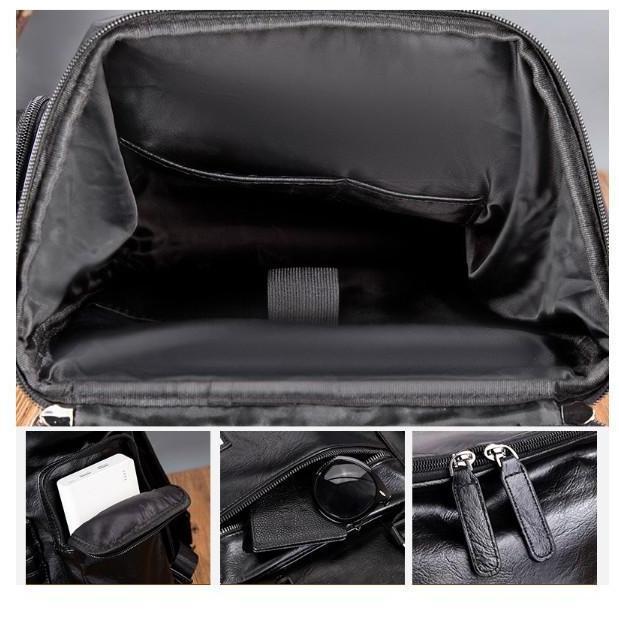 TERKINI Grosir Tas - Tas Ransel Kulit Pria Backpack Kulit Pria Tas Sekolah Tas Pria ROMEO TERKINI