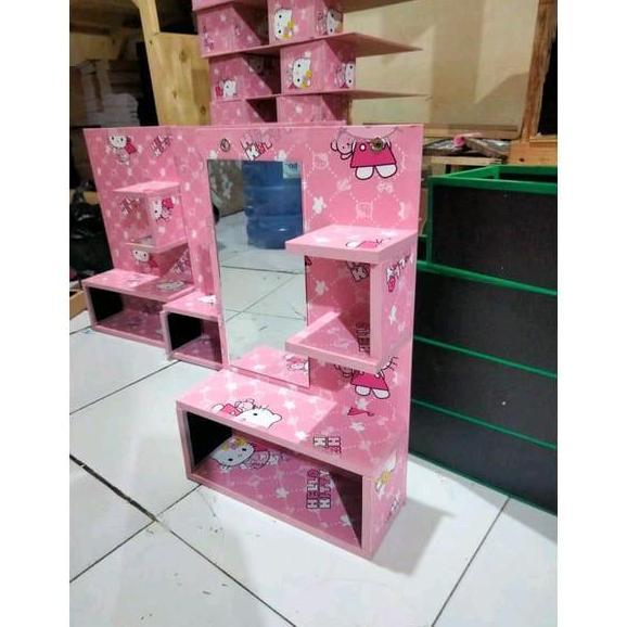 Rak kosmetik cermin rak minimalis dinding Putih