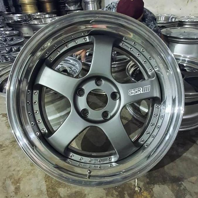 Stiker velg mobil SSR SP1 versi monochrome WS