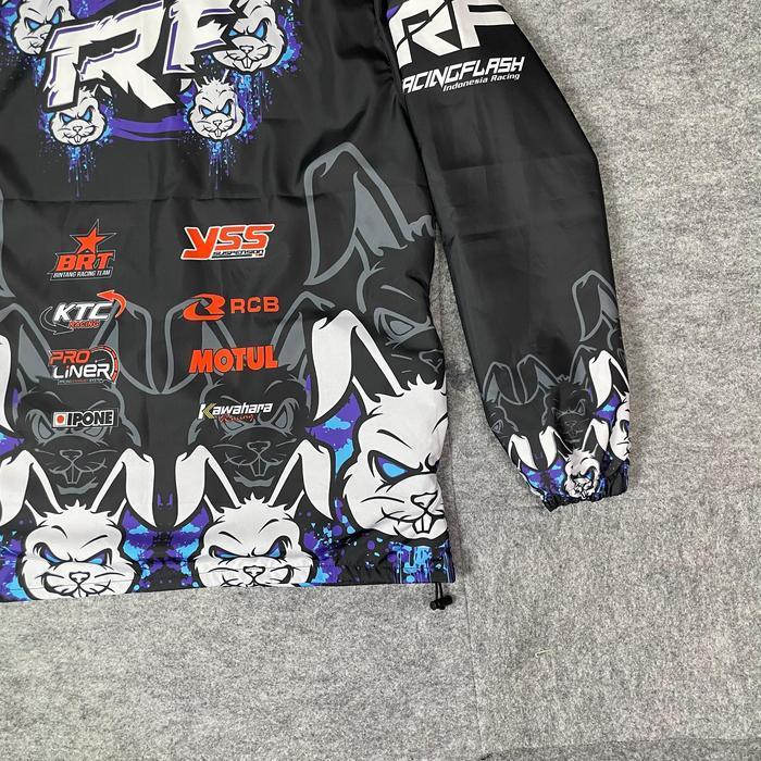 Jaket Racing Flash Bahan Parasut/Jaket Racing Parasut Printing Motor Keren Original Dan Terpercaya