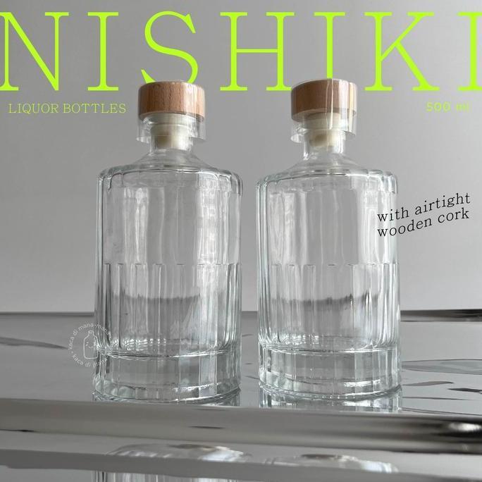 Botol kaca liquor NISHIKI bottle - botol kaca liquor NISHIKI