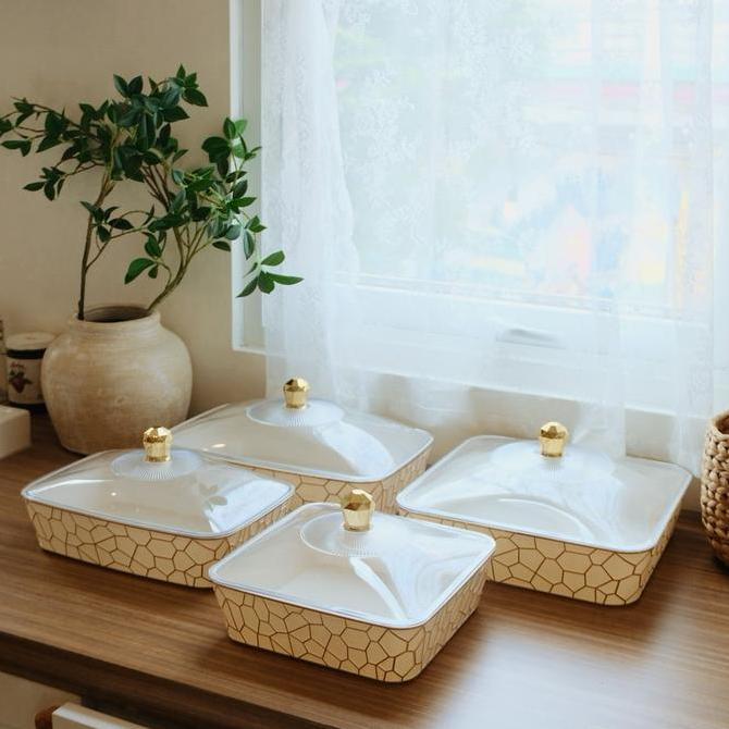 Surice Nara Set Nampan Leon Kotak Nampan Panjang Dan Kotak Nampan Motif Aesthetic