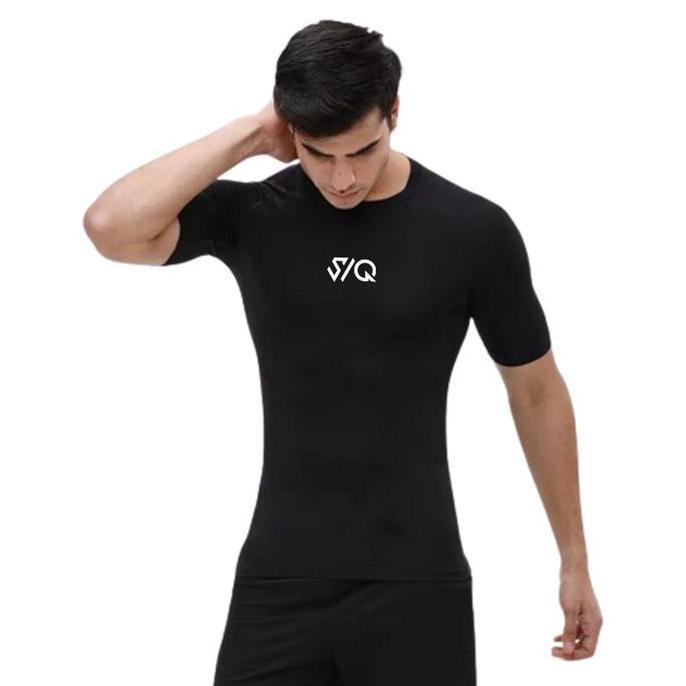 Manset Lengan Pendek Baselayer Gym Lari Futsal Sepakbola Baju Daleman Nyaman Uniseks