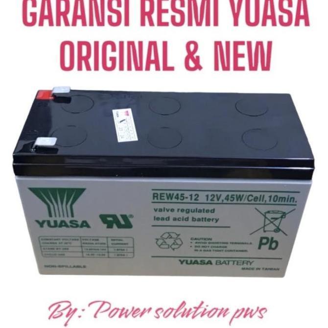 Baterai UPS 12V 9Ah Yuasa NP9-12 12volt 9 Ah Battery Batt aki accu Yuasa 9Ah 12volt REW45-12 REW 45-