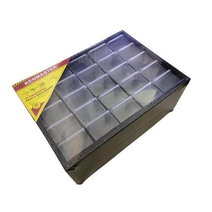 Rak Baut Skrup Fisher KENMASTER 25 Susun Slot Laci Drawers Stackable