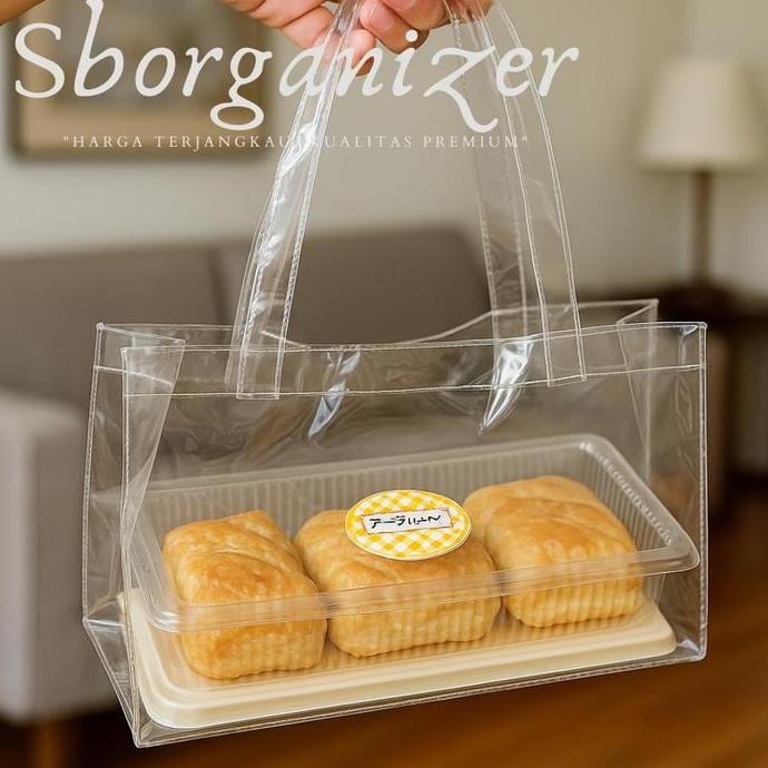 Tas Transparan 25X10X25 Tas Bridesmaid Mika Transparan Souvenir Wedding Pernikahan Murah Meriah