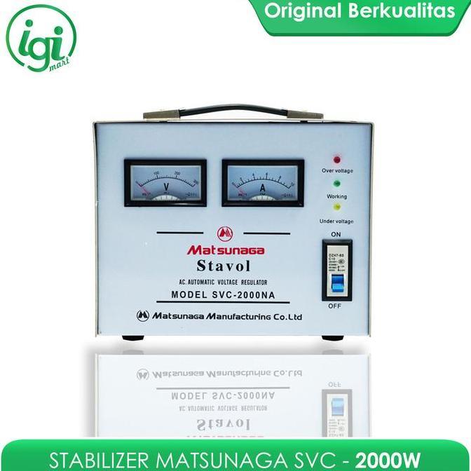 STAVOLT SVC 2000W MATSUNAGA / STABILIZER SVC 2000VA MTS / 2000 WATT ORIGINAL DAN TERPERCAYA
