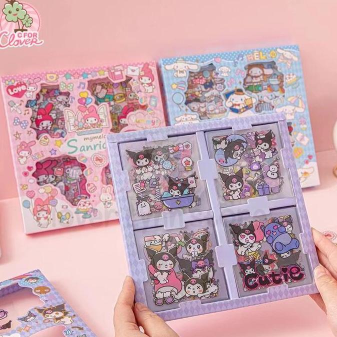 Bigbox- Cute Character Stickers Set Isi 36 Stiker Kawaii Viral Box Lucu