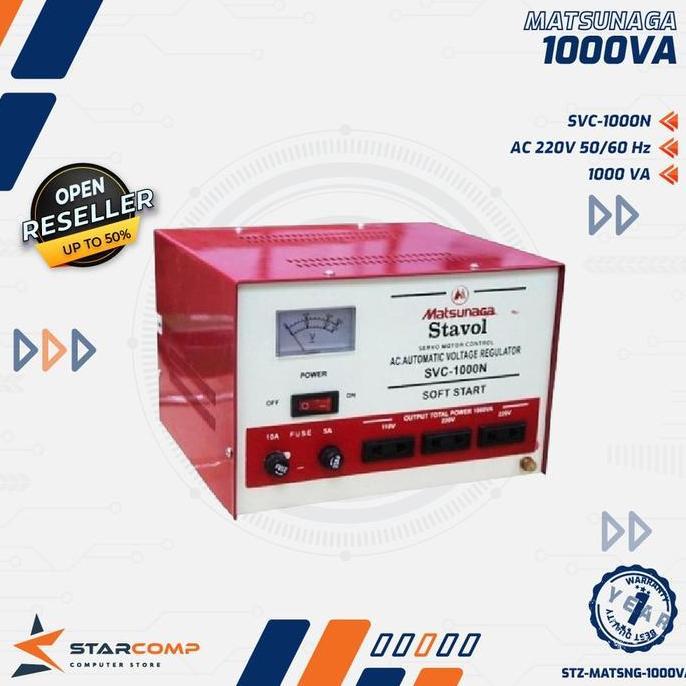 STAVOLT MATSUNAGA 500VA STABILIZER KOMPUTER ORIGINAL DAN TERPERCAYA