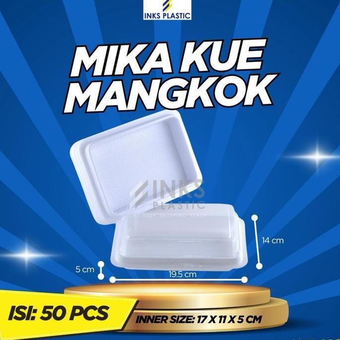mika kue mangkok tutup bening