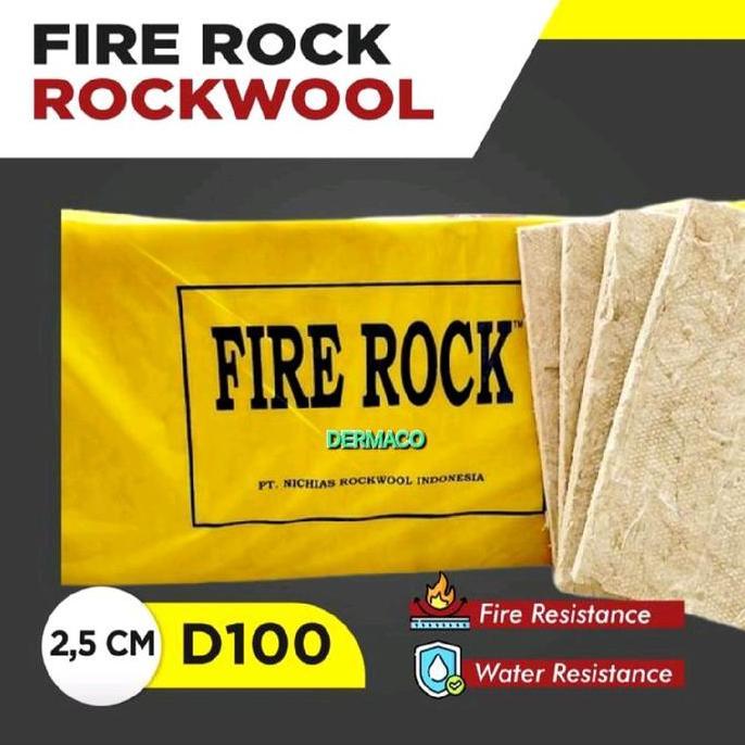 ROCKWOOL FIRE ROCK D 100KG 2,5CM / FIRE ROCK / BUSA PEREDAM SUARA FIRE ROCK D100KG 2,5CM