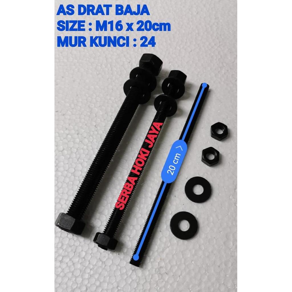 Nutbolt- As Drat Baja 8.8 M16 X 20Cm / Long Drat Baja 8.8 M16 X 20