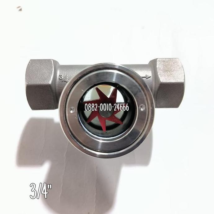 SIGHT GLASS FLOW INDICATOR SS304 3/4"