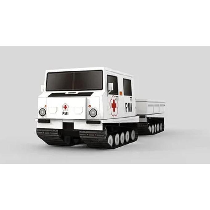 DIY Papercraft Kendaraan Truk PMI