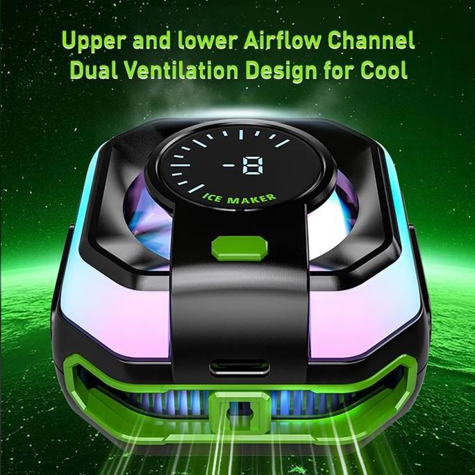 Comcom- Bluewow Ai Mobile Fan Cooler Js86-Ai 10W Dengan Lampu Rgb Chipset 2025 Pendinginan Cepat Keb