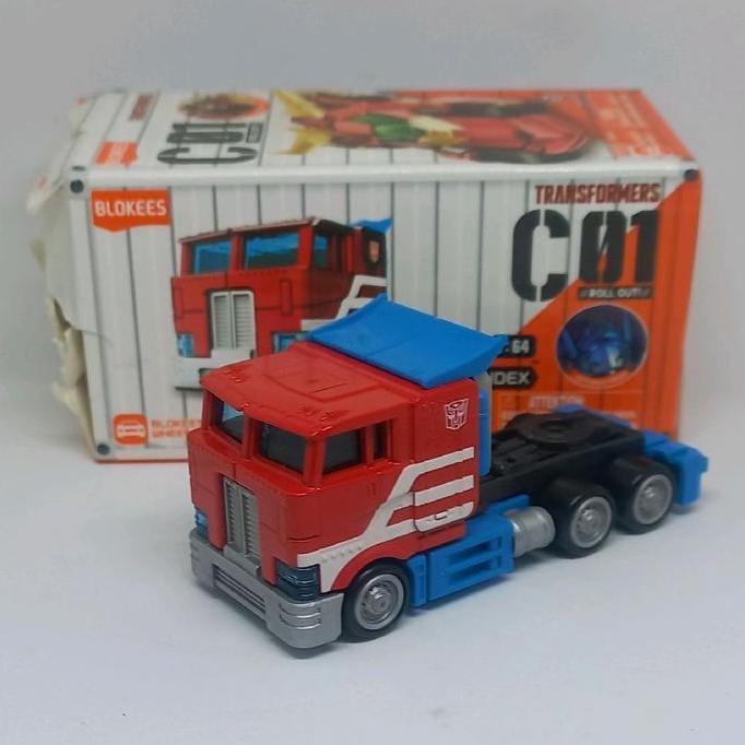 blokees wheels transformers c01 optimus prime freightliner coe truck diecast 1/64 (s)