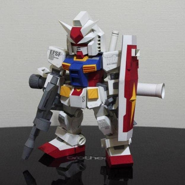 Papercraft SD RX-78-2 Gundam V10 Papercraft