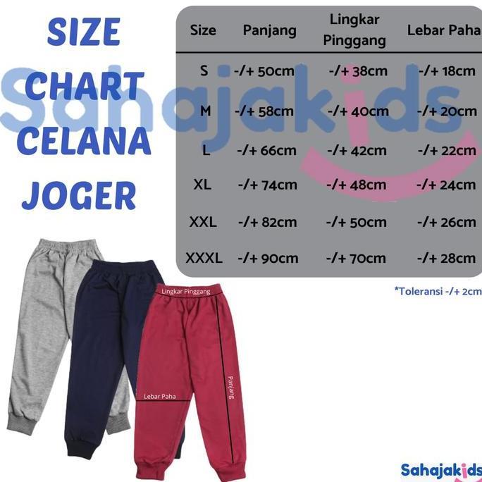 Joger putih anak Celana Anak putih polos usia 1 - 12 tahun