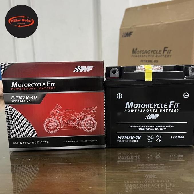 Aki Motor GM7B4B 12V 9Ah FITM7B4B Yamaha Nouvo Scorpio Honda Tiger