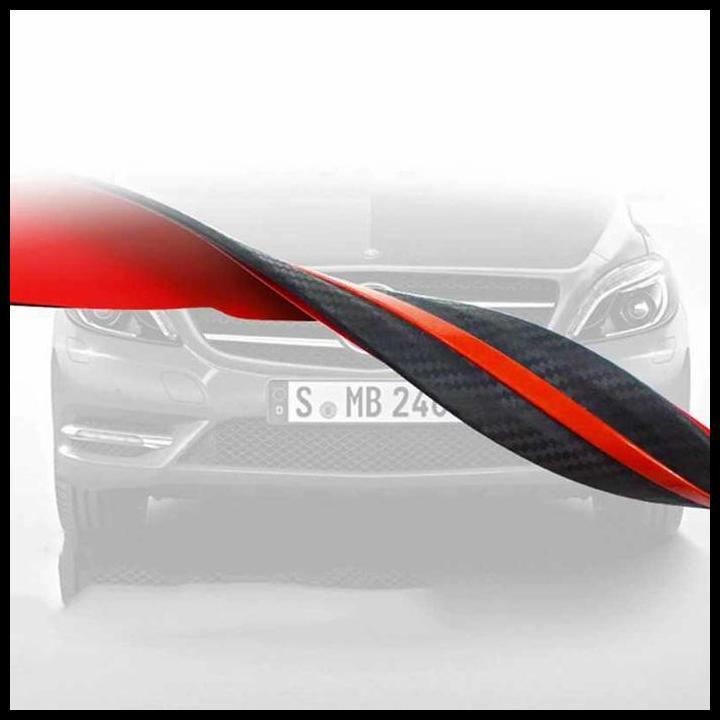 GRATIS ONGKIR LIS BUMPER GUARD MOBIL KATANA SUZUKI CARBON LIS MERAH