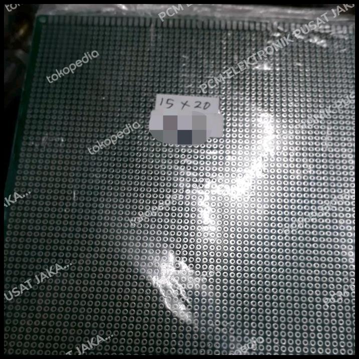 TERLARIS PCB BOLONG LUBANG TITIK DOUBLE LAYER HIJAU 13X25 CM 25CM TERBESAR