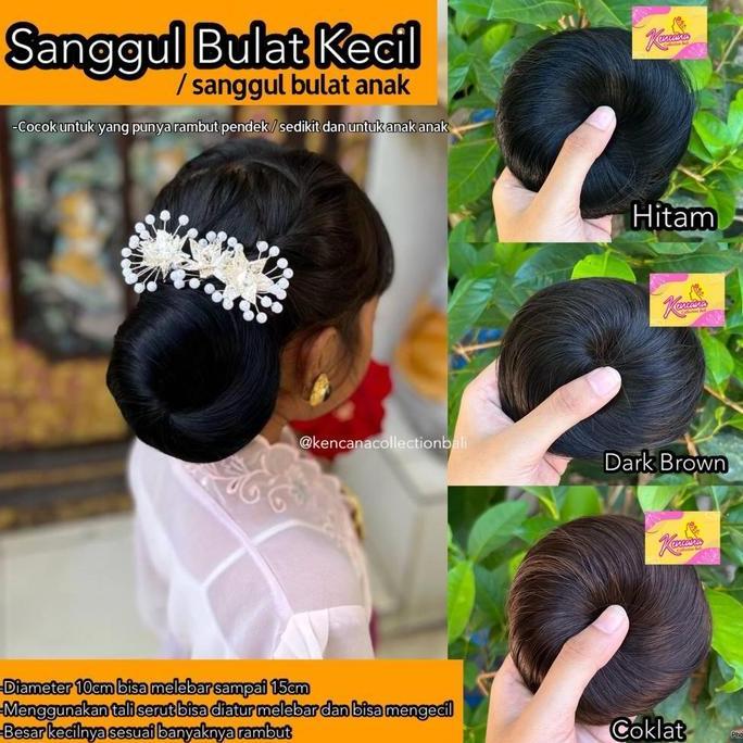 Sanggul Bulat Kecil/Sanggul Bulat Anak/Cepolan Rambut