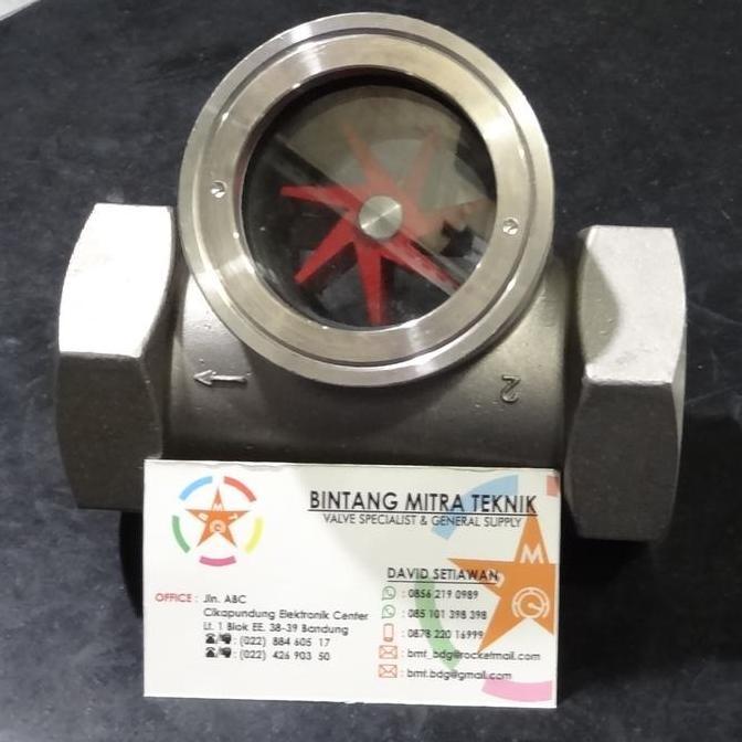 SIGHT GLASS FLOW INDICATOR SS304 3/4"