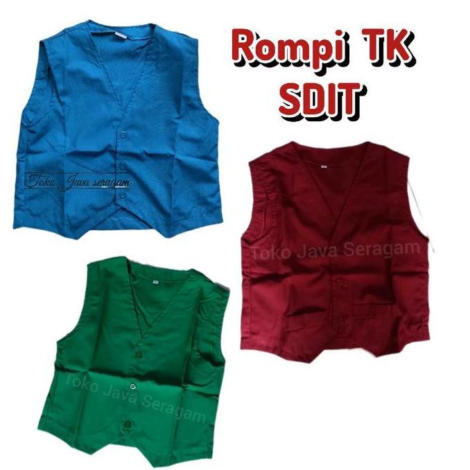 Seragam Rompi TK SDIT Merah Hijau Biru Benhur Anak Seragam Sekolah