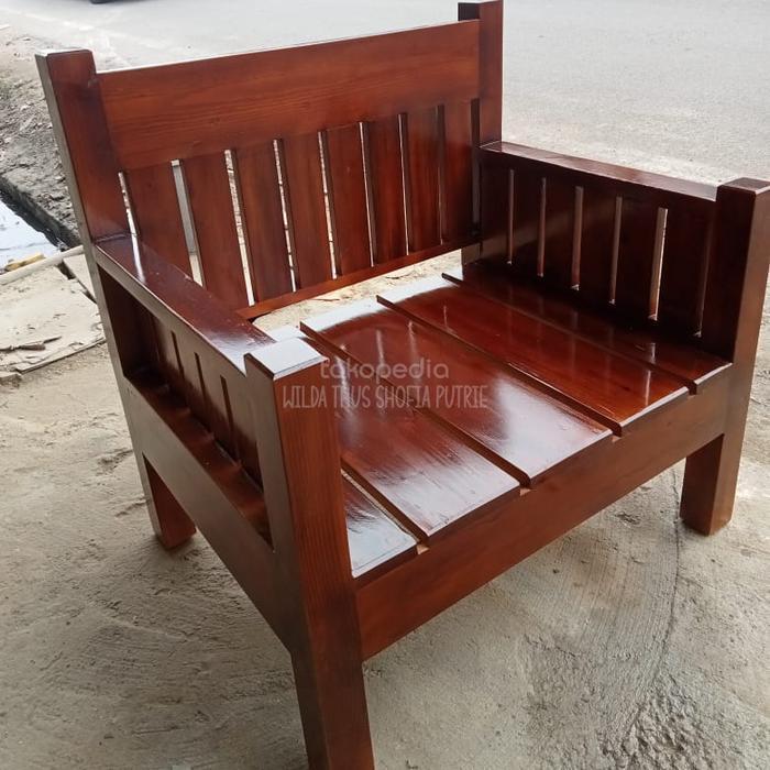 kursi bale bale / kursi teras tunggal kayu jati Belanda