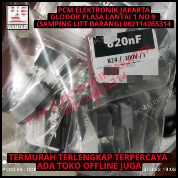 DISKON KAPASITOR CAPACITOR MKM MKT 820NF 820 NF 0.82UF 100V 100VOLT 100 VOLT 