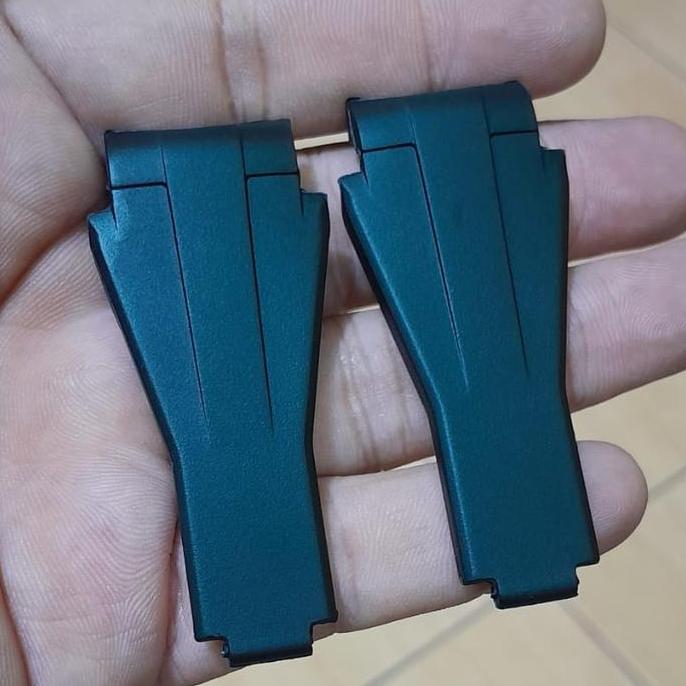 Strap Rubber/Tali Karet/Rolex Deep Sea+Buckle 21 MM Watch Black