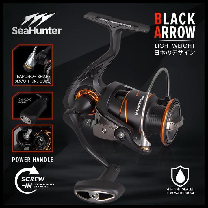 New [Official] Seahunter Black Arrow Telescopic Joran Pancing Set=Joran+Reel Pancing Power Handle Sp