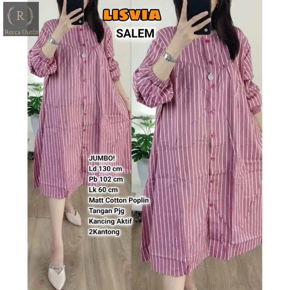 Lisvia Tunik Jumbo Katun Poplin Oversize Wanita