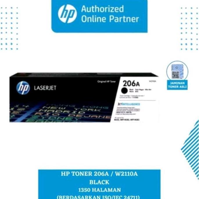 HP Toner Cartridge 206A Original Ful Chip untuk Printer CLJ M255 MFP M282 M283 1 Set Hitam Cyan Kuni