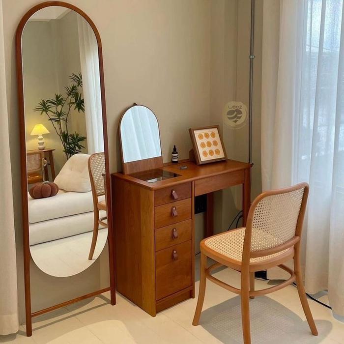 Meja rias meja make up tolet jati estetik