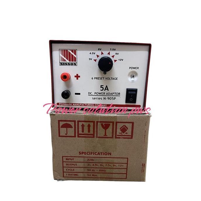 Nisson DC Adaptor Power Supply Variable 3v 4.5v 6v 7.5v 9v 12v 5A PSU Teknisi Pengujian DC Power Ada