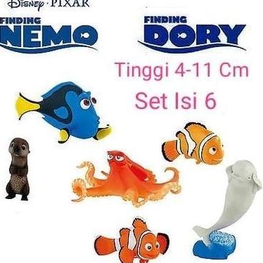 Figure Finding Dory /Nemo /Toppers/Mainan Nemo Set Isi 6