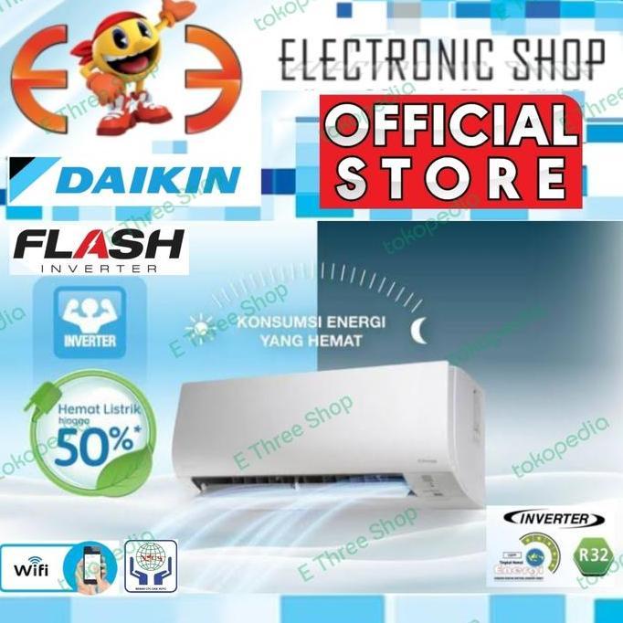 Murah Ac Daikin Ftkq 25 - Ftkq25 - Flash Inverter 1 Pk - Garansi Resmi
