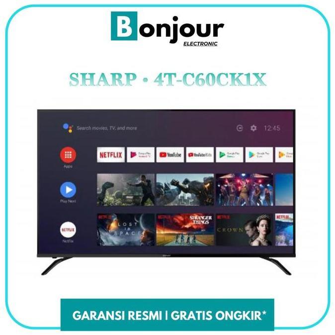 Promo Sharp Led Tv 4Tc60Ck1X-Smart Tv 60 Inch Android Tv 4K Hdr 4T C60Ck1X