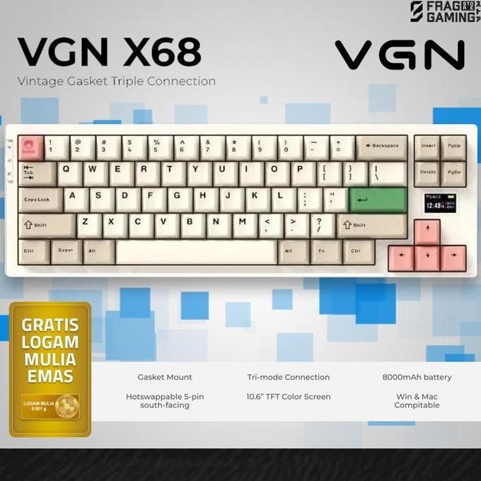 VGN x SUBOR X68 Oled Mechanical Keyboard 65%