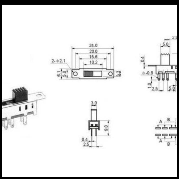 TERLARIS 1443 SAKLAR SWITCH MINI 8PIN 8 PIN KAKI 8P3T KEPALA HADAP ATAS