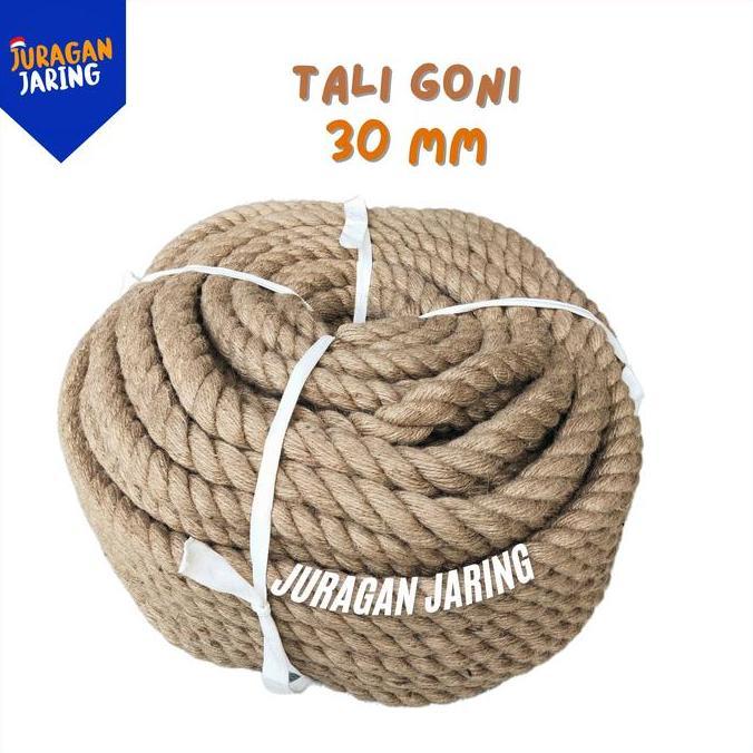 Tali Tambang Goni 30 mm Dadung Besar PER METER untuk dekorasi, angkat barang maupun tali tarik tamba