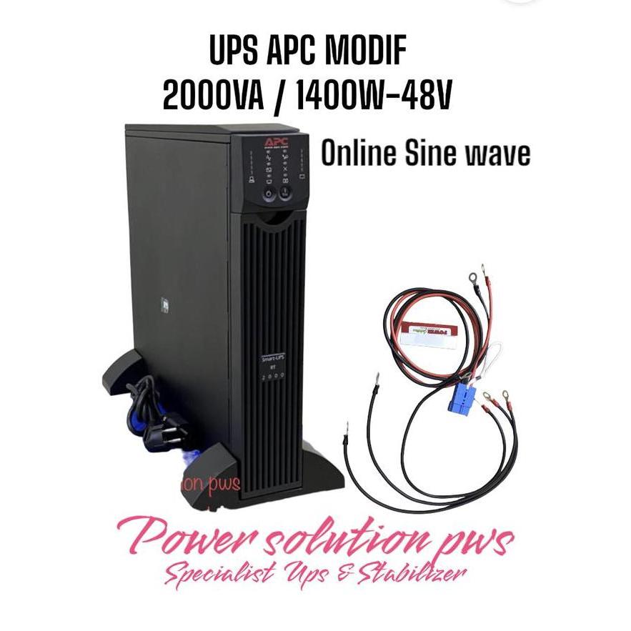 UPS APC MODIF 2000Va / 1400W - 48V Online Sine wave. SURT2000XLI MODIF Murah