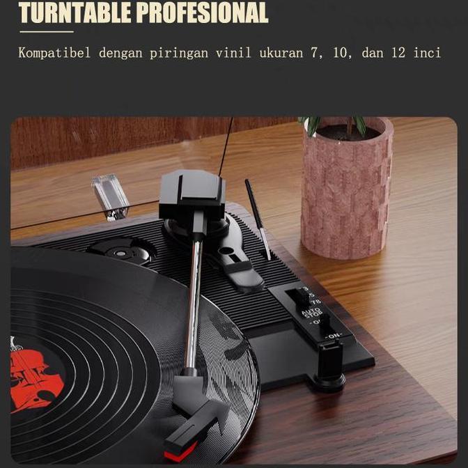 Sale Pemutar Piringan Hitam Vinyl Player Turntable Vinyl Record Player Multifungsi Speaker Bluetooth