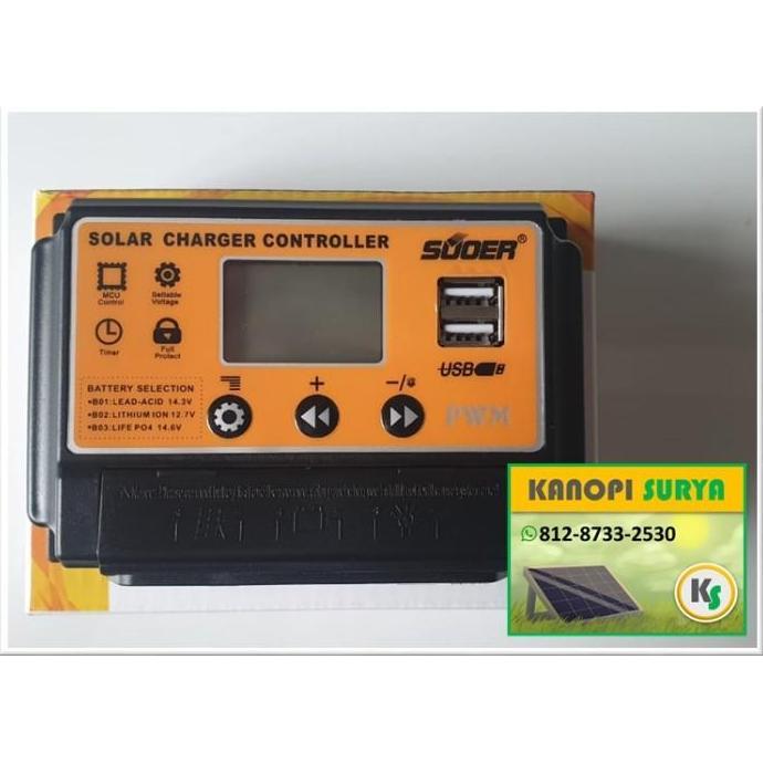 Taiyo- Scc Solar Charge Controller Lithium Lifepo4 12V/24V 20A/30A