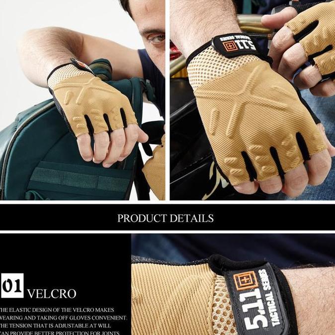 NEW SARUNG TANGAN 511 HALF TACTICAL GLOVE PENDEK BEST