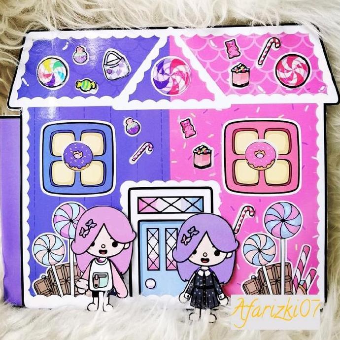 mainan edukasi toca boca life world pink end purpel buku kreatifitas anak Cewek